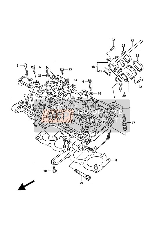 1118132C04, Union, Water Hose, Suzuki, 0