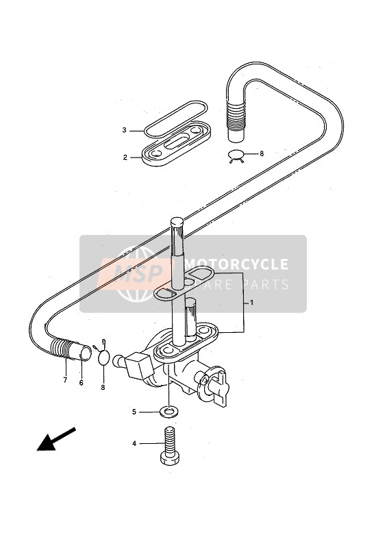 Suzuki GSF400 BANDIT 1993 Robinet de carburant pour un 1993 Suzuki GSF400 BANDIT