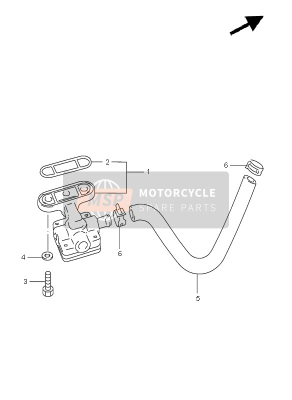 Suzuki GSX-R600 1997 Brandstofkraan voor een 1997 Suzuki GSX-R600