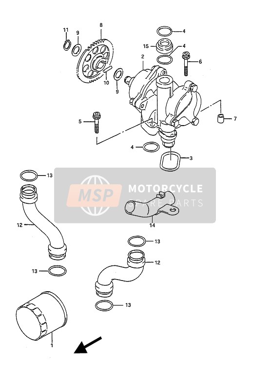 Suzuki GSX1100G 1992 Oil Pump for a 1992 Suzuki GSX1100G