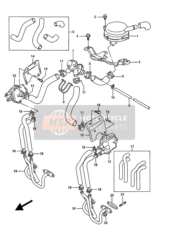 Suzuki GSX1100G 1993 Second Air (E18-E39) for a 1993 Suzuki GSX1100G