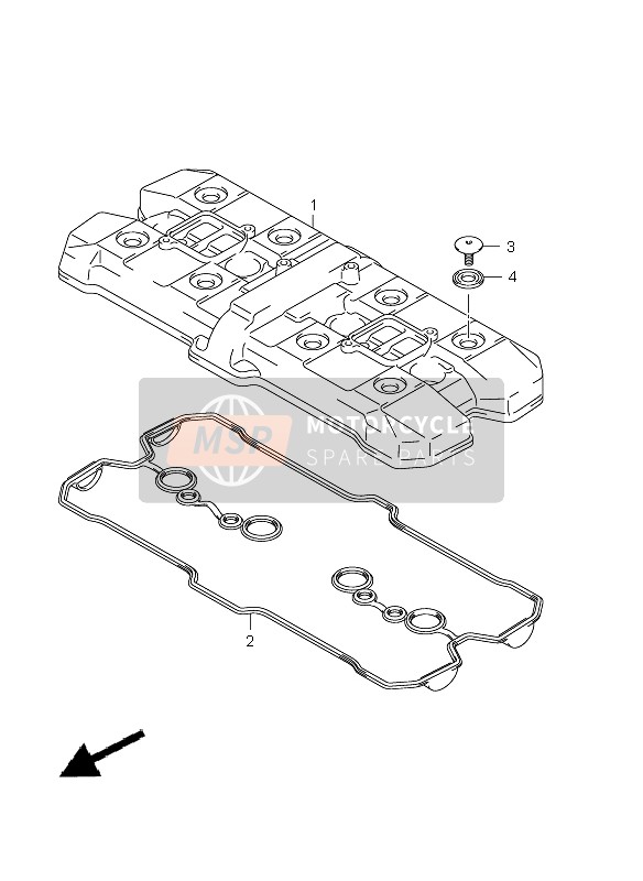 Suzuki GSF1250(A) BANDIT 2011 Cylinder Head Cover for a 2011 Suzuki GSF1250(A) BANDIT