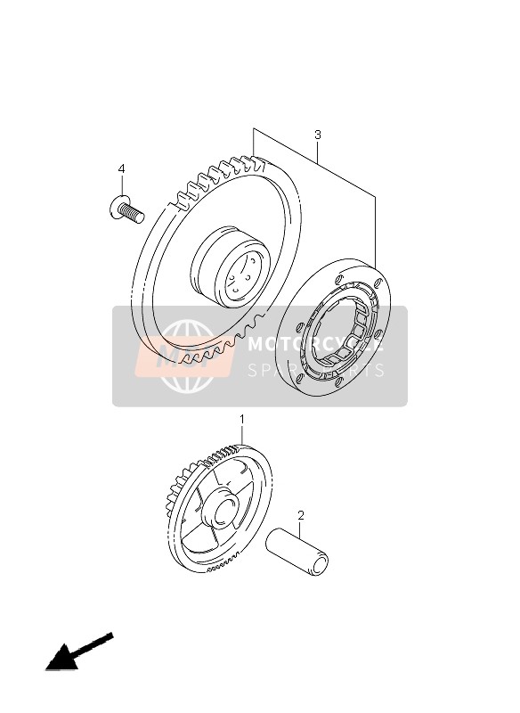 Suzuki GSF1250(A) BANDIT 2011 Starter Clutch for a 2011 Suzuki GSF1250(A) BANDIT