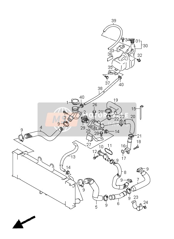 1793146H00, Bracket, Reservoir Tank Lower, Suzuki, 1