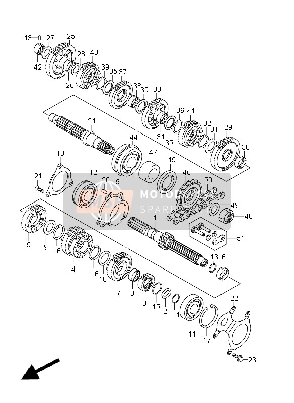 Suzuki GSF1250(A) BANDIT 2011 Transmission pour un 2011 Suzuki GSF1250(A) BANDIT