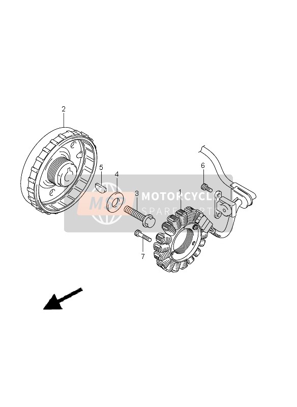 Suzuki GSF1250(A) BANDIT 2011 Aimants pour un 2011 Suzuki GSF1250(A) BANDIT