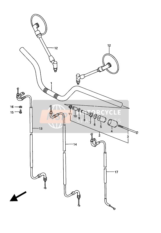 Suzuki GSX1100G 1994 Guidon pour un 1994 Suzuki GSX1100G