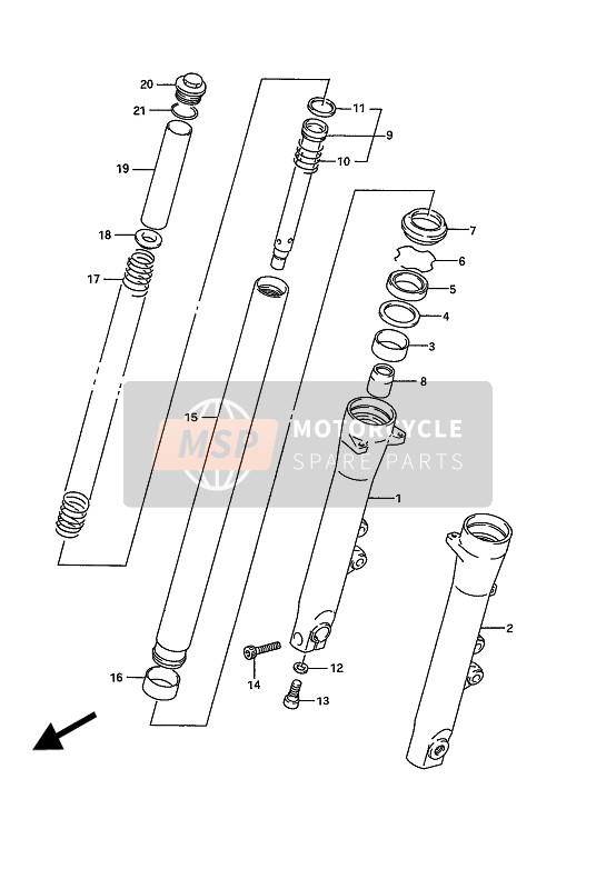 Suzuki GSX1100G 1994 Front Damper for a 1994 Suzuki GSX1100G