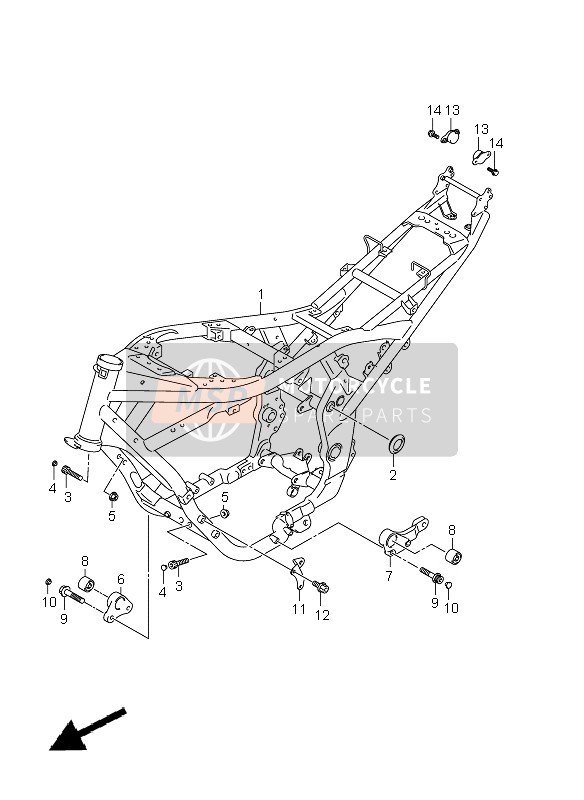 4110018H20YAP, Frame (Black), Suzuki, 0