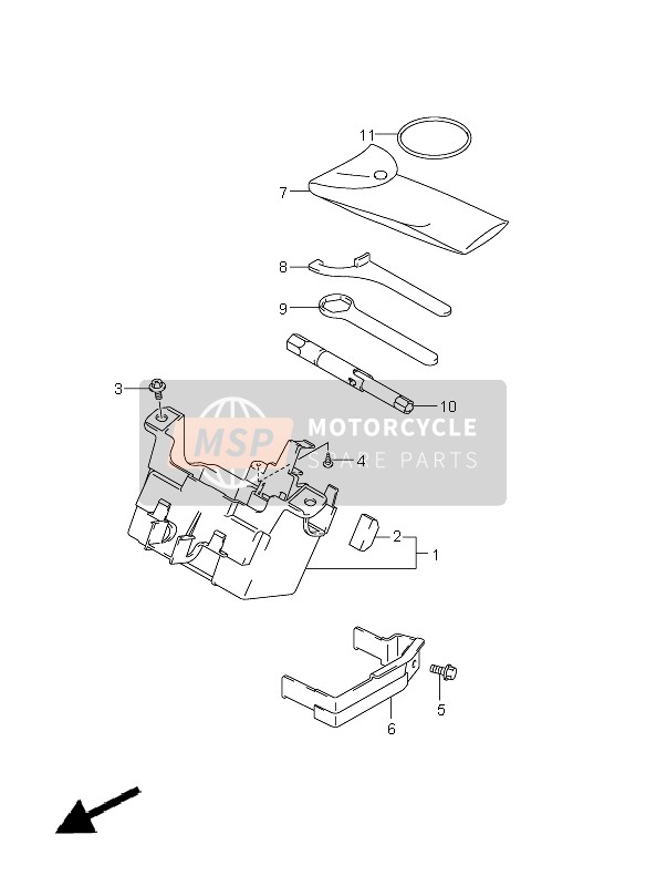 Suzuki GSF1250(A) BANDIT 2011 Manual Box for a 2011 Suzuki GSF1250(A) BANDIT