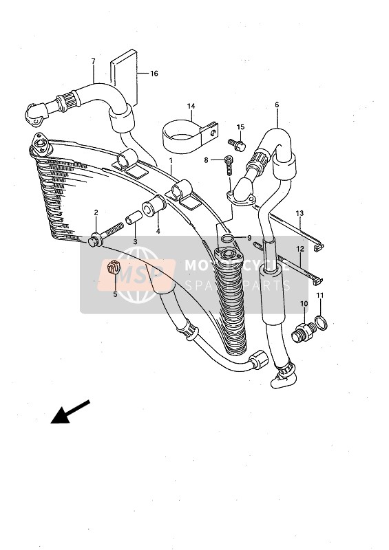 Suzuki GSX-R1100 1992 Refroidisseur d'huile pour un 1992 Suzuki GSX-R1100