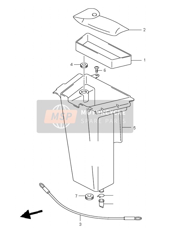 Suzuki VL125 INTRUDER 2003 Caja de equipaje para un 2003 Suzuki VL125 INTRUDER