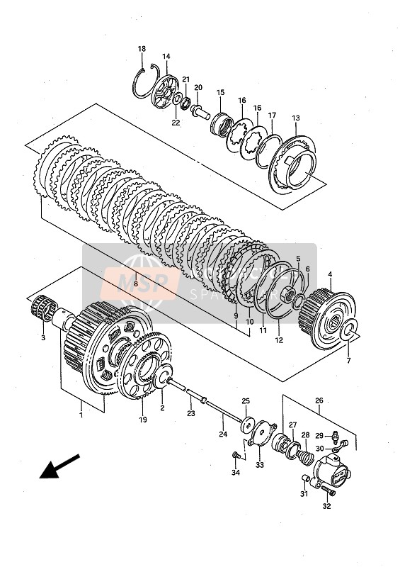 Suzuki GSX-R1100 1992 Clutch for a 1992 Suzuki GSX-R1100