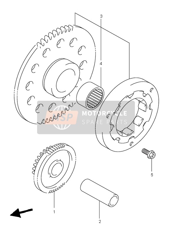 Suzuki VL250 INTRUDER 2003 Starter Clutch for a 2003 Suzuki VL250 INTRUDER