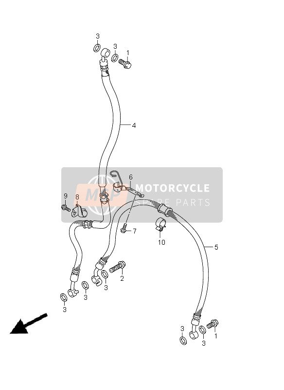 Flexible de frein avant (GSF1250 E21)