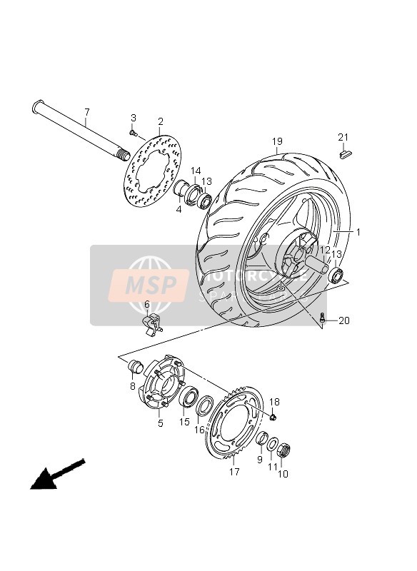 Rear Wheel (GSF1250 E21)