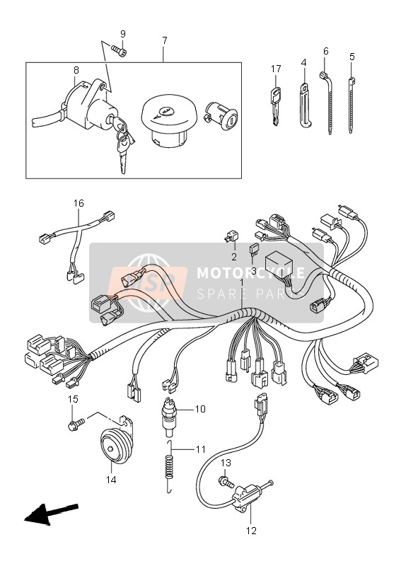 Suzuki VL250 INTRUDER 2003 Wiring Harness for a 2003 Suzuki VL250 INTRUDER