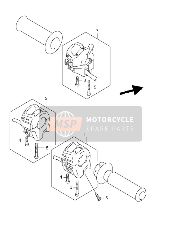 3740027E10, Switch Assy, Handle Lh, Suzuki, 1