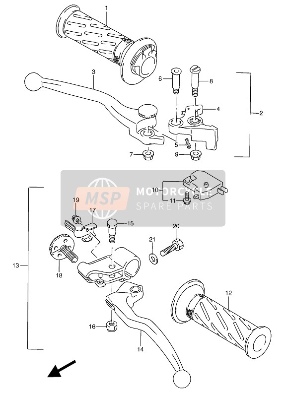 Suzuki RGV250 1992 Handle Lever for a 1992 Suzuki RGV250