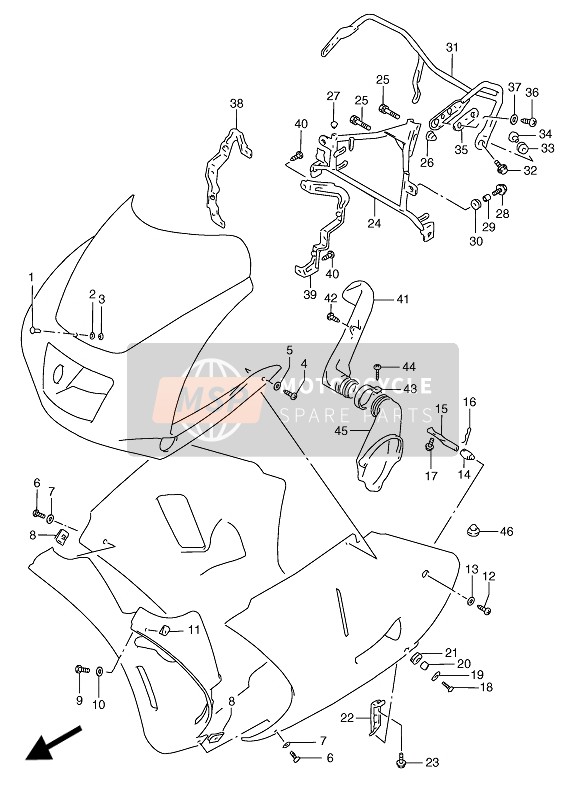 9474022D10, Bracket, Under Lower Rh, Suzuki, 0