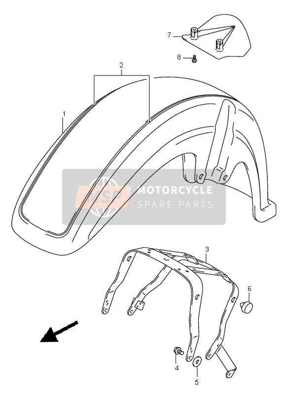 5318141F00, Wing, Front, Suzuki, 1