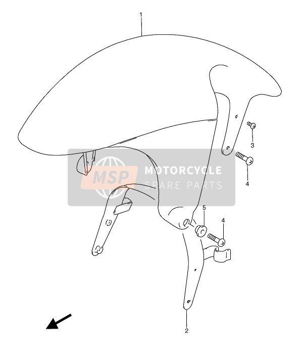 Suzuki RGV250 1993 Front Fender for a 1993 Suzuki RGV250