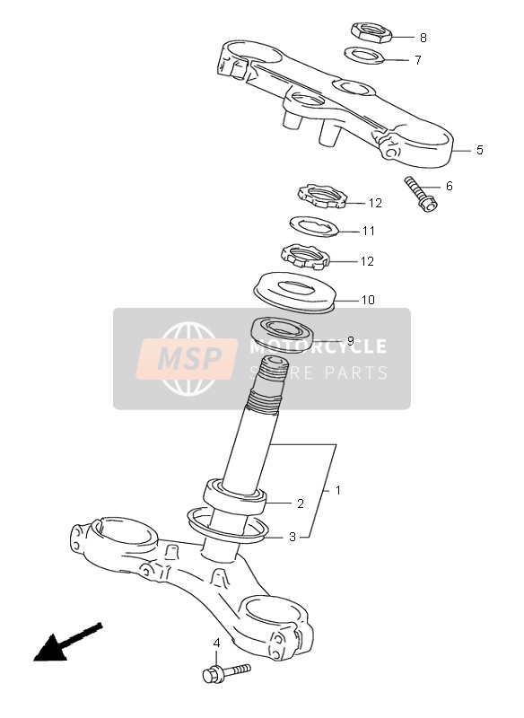 Suzuki GSX-R600 1997 Steering Stem for a 1997 Suzuki GSX-R600