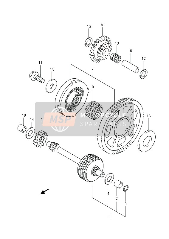 Suzuki GSX-R1000Z 2013 Starter Clutch for a 2013 Suzuki GSX-R1000Z