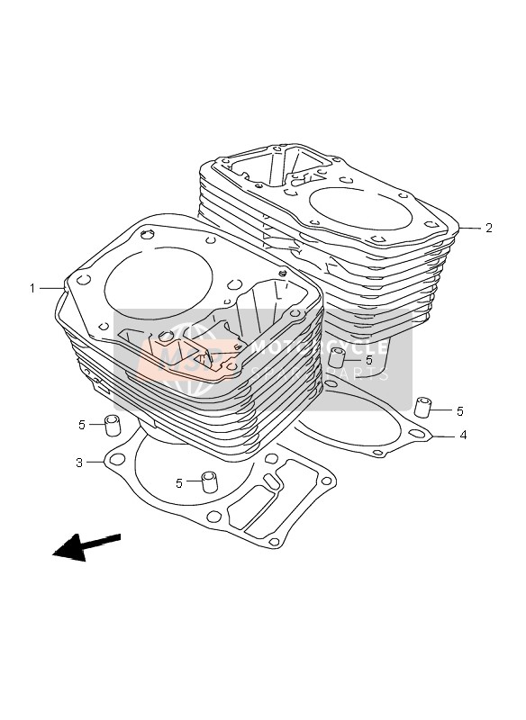 Suzuki VL1500 INTRUDER LC 2003 Cylinder for a 2003 Suzuki VL1500 INTRUDER LC