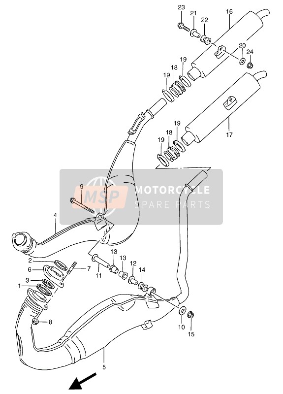 Suzuki RGV250 1994 SCHALLDÄMPFER für ein 1994 Suzuki RGV250