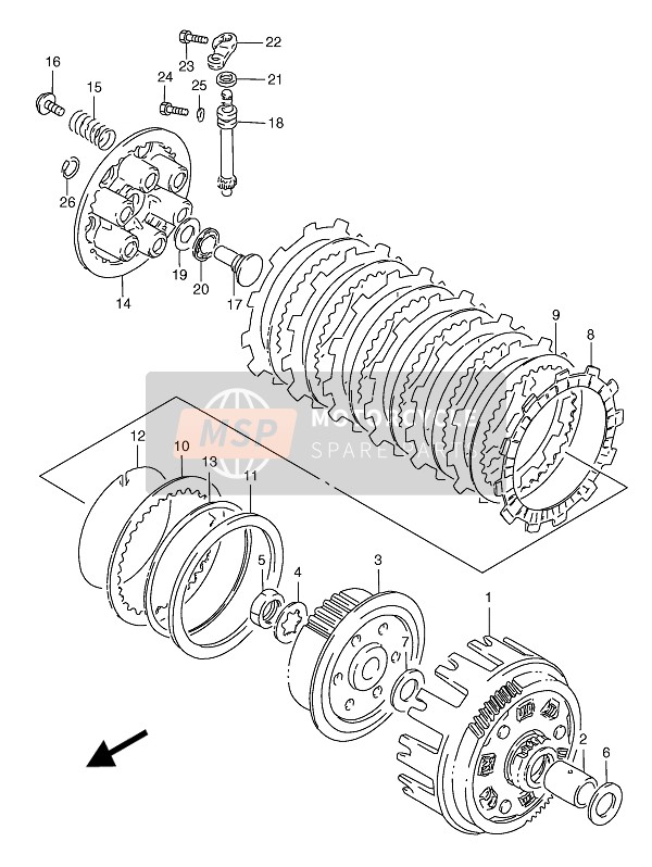 Suzuki RGV250 1994 KUPPLUNG für ein 1994 Suzuki RGV250