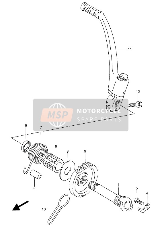 Suzuki RGV250 1994 Kick Starter for a 1994 Suzuki RGV250