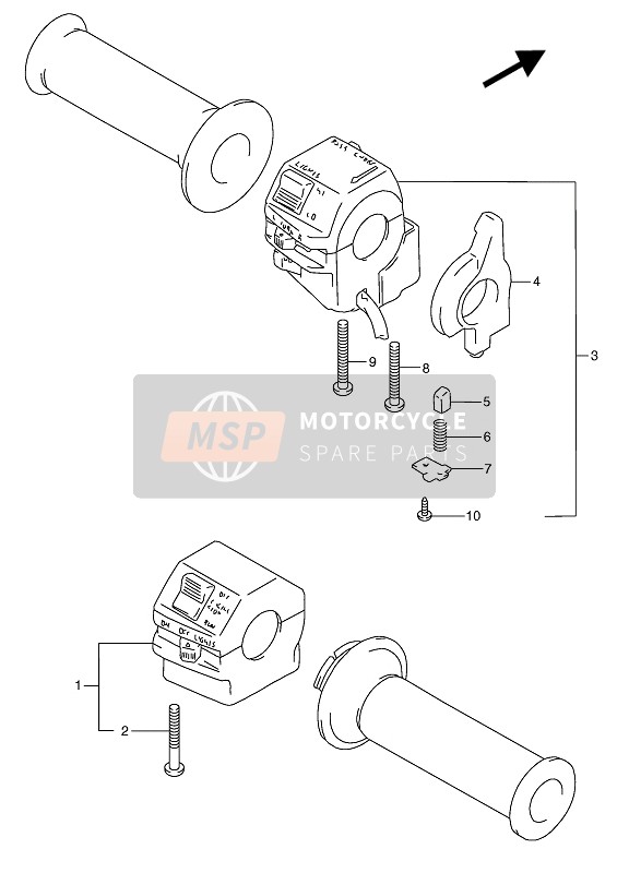 Suzuki RGV250 1994 Handle Switch for a 1994 Suzuki RGV250