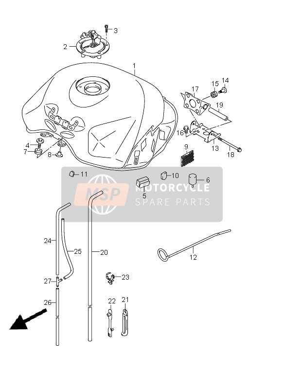 Benzinetank (GSR750 E24)