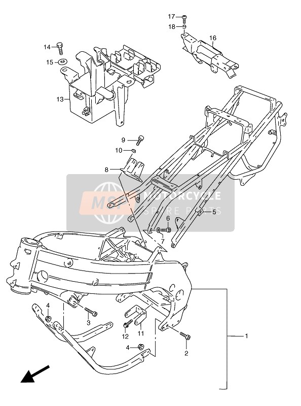 Suzuki RGV250 1994 Frame for a 1994 Suzuki RGV250