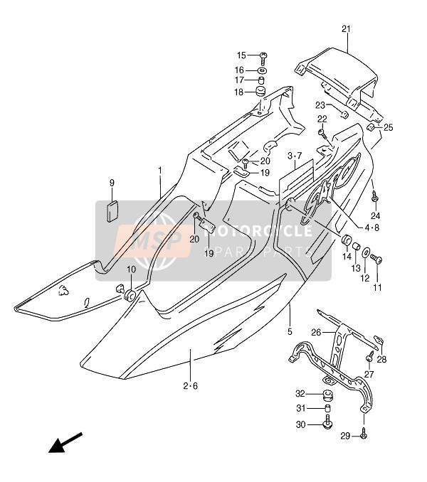 4741022D12, Bracket, Tail Lamp Rear, Suzuki, 0