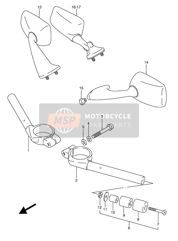 Suzuki RGV250 1994 Guidon pour un 1994 Suzuki RGV250