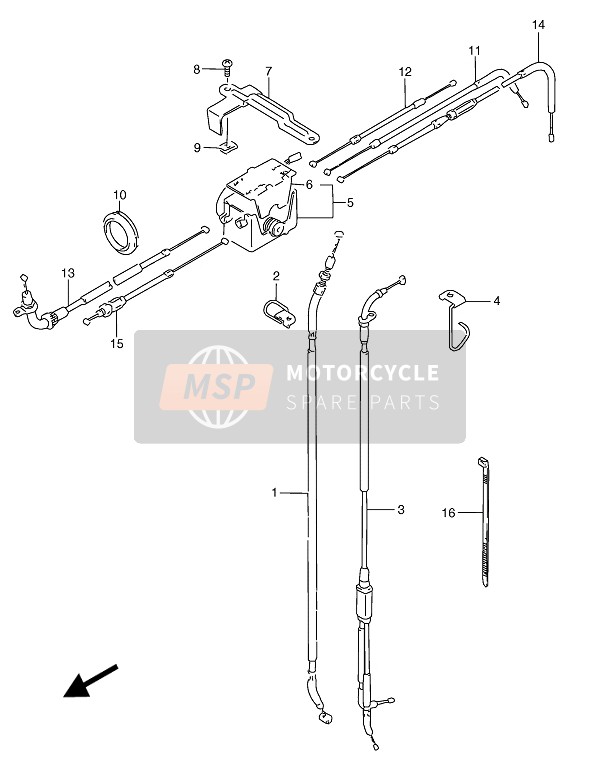 Suzuki RGV250 1994 Cable de control para un 1994 Suzuki RGV250