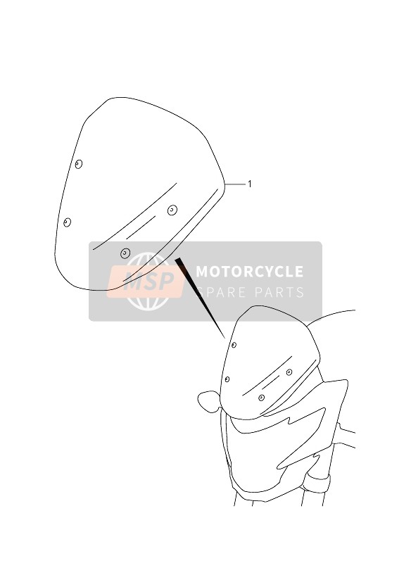 Suzuki GSR750 2011 Visor Set Meter (Optional) for a 2011 Suzuki GSR750