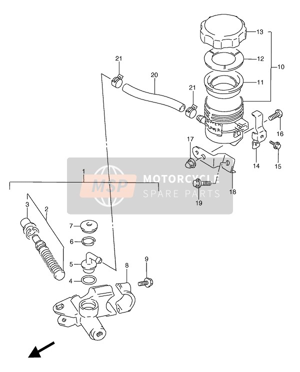 Suzuki RGV250 1994 Front Master Cylinder for a 1994 Suzuki RGV250