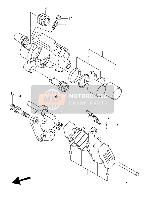 Suzuki VL1500 INTRUDER LC 2003 BREMSSATTEL VORNE für ein 2003 Suzuki VL1500 INTRUDER LC