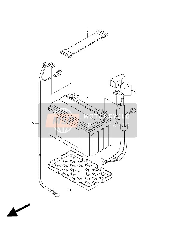 Suzuki GSX650F(A) 2011 Batterie (GSX650FA E21) pour un 2011 Suzuki GSX650F(A)