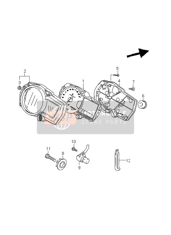 Suzuki GSX650F(A) 2011 Speedometer (GSX650F E21) for a 2011 Suzuki GSX650F(A)