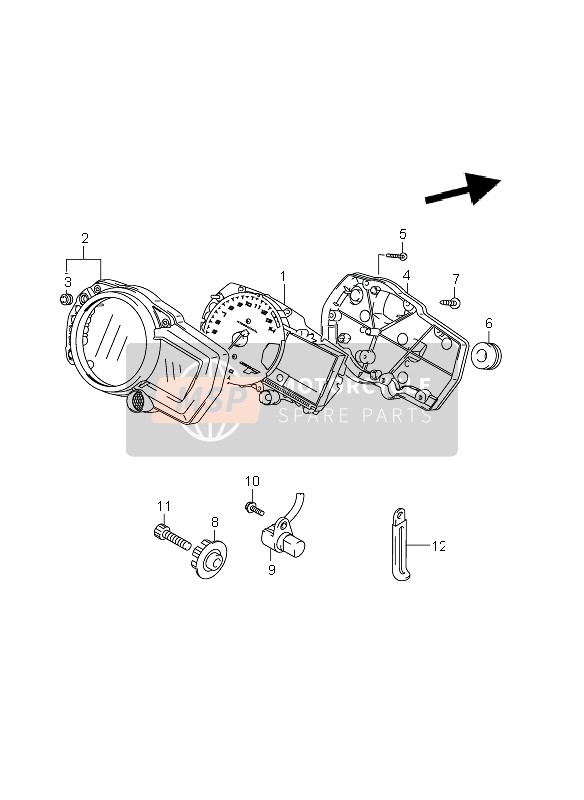 Suzuki GSX650F(A) 2011 Speedometer (GSX650FUA E21) for a 2011 Suzuki GSX650F(A)