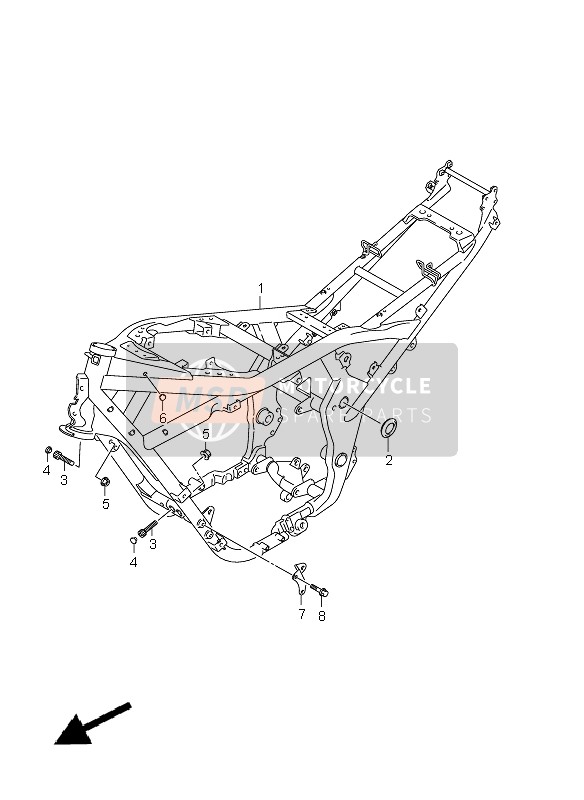 Suzuki GSX650F(A) 2011 Cadre pour un 2011 Suzuki GSX650F(A)