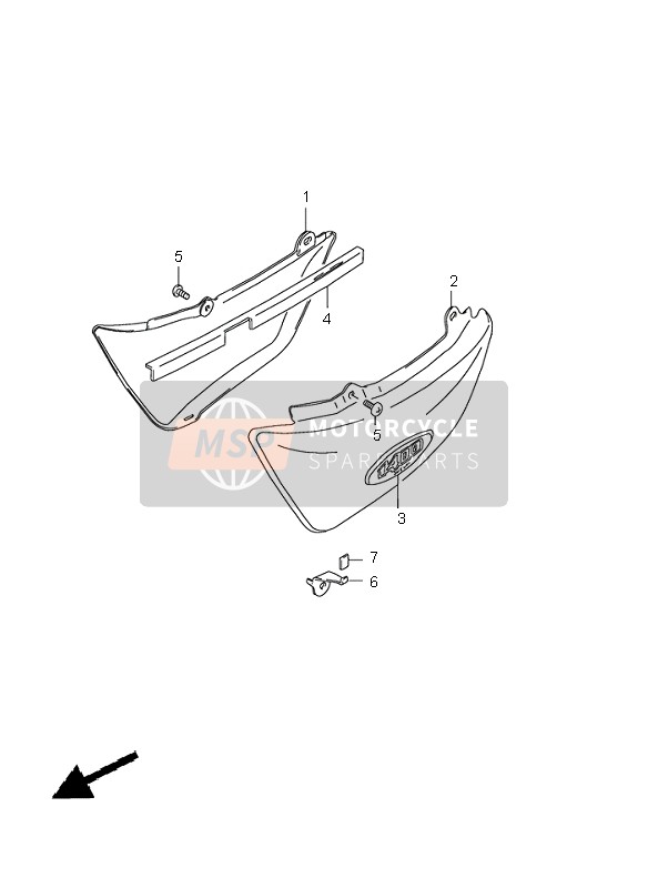 Suzuki VS1400 INTRUDER 2003 Couverture de cadre pour un 2003 Suzuki VS1400 INTRUDER