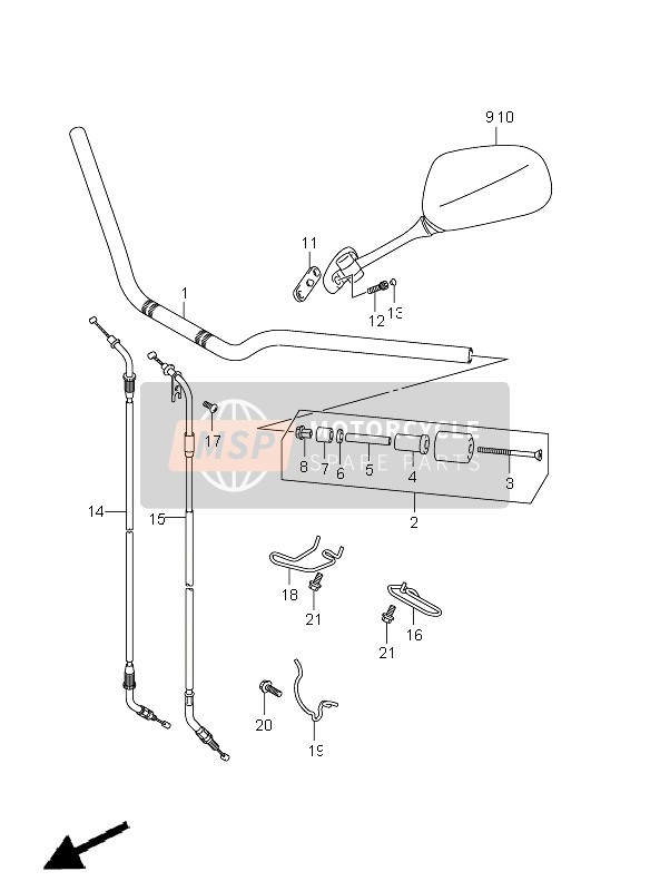 Suzuki GSX650F(A) 2011 Handlebar for a 2011 Suzuki GSX650F(A)