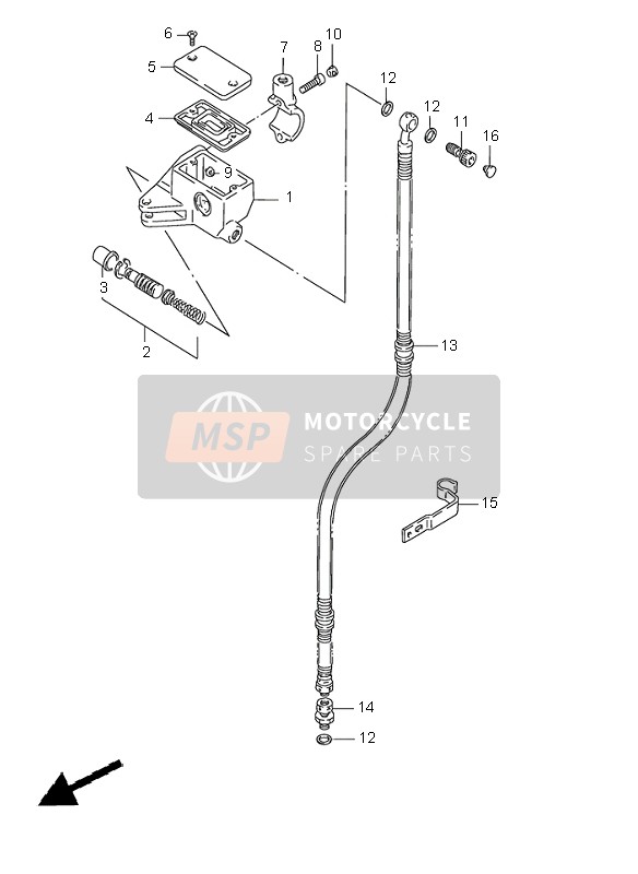 Suzuki VS1400 INTRUDER 2003 Front Master Cylinder for a 2003 Suzuki VS1400 INTRUDER