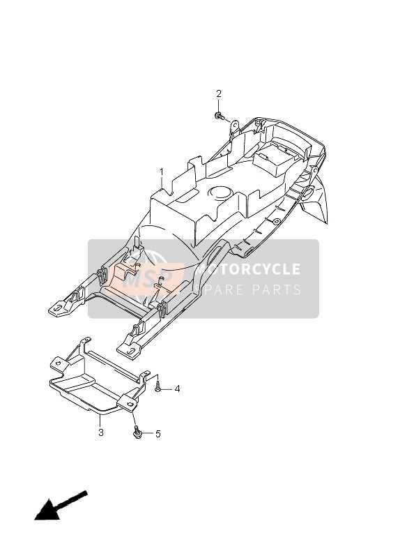 Suzuki GSX650F(A) 2011 Rear Fender (GSX650FU E24) for a 2011 Suzuki GSX650F(A)