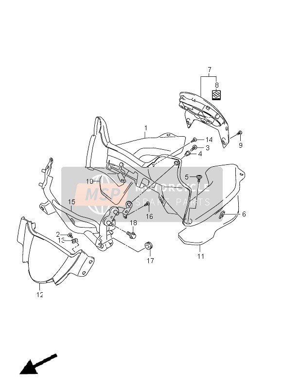 Suzuki GSX650F(A) 2011 Mètre Panneau pour un 2011 Suzuki GSX650F(A)